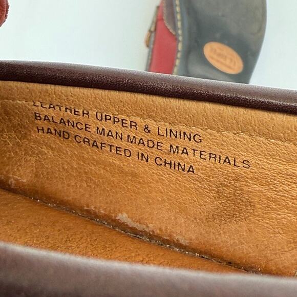 Born Womens Loafers Shoes 8 Red Brown Tassel Slip On Leather Retro - Picture 10 of 12